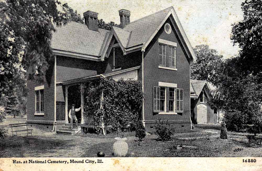 Mound City National Cemetery Postcard - dated 1912